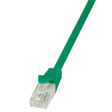 LogiLink LogiLink Patch kábel Econline, Cat.6, U/UTP, zöld, 0,25 m kábel és adapter
