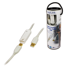 LogiLink Logilink USB 2.0-ás aktív hosszabbító kábel, 12M kábel és adapter
