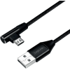 LogiLink LogiLink USB 2.0 Cable, AM to Micro BM, angled plug, black, 1m (CU0142)