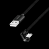 LogiLink Logilink USB 2.0 Type-C kábel, C/M 180 fok - USB-A/M, alu, fekete, 2 m