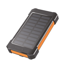 Logilink Napelemes power bank 8000 mAh, zseblámpa, 2x USB-A, narancs-fekete power bank