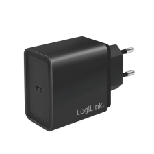 LogiLink PA0258 1xUSB-C (PD) 18W hálózati töltő fekete (PA0258) mobiltelefon kellék