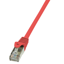 LogiLink - patch kábel, Cat.5e F/UTP 1,00m piros - CP1034S kábel és adapter