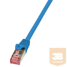 LogiLink patch kábel, Cat.6 S/FTP PIMF PrimeLine 5,00m kék kábel és adapter