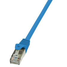 LogiLink Patch kábel Econline, Cat.5e, F/UTP, kék, 0,5 m kábel és adapter