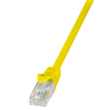 LogiLink Patch kábel Econline, Cat.5e, U/UTP, sárga, 7,5 m kábel és adapter
