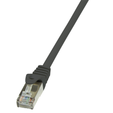 LogiLink Patch kábel Econline, Cat.6, F/UTP, fekete, 0,5 m kábel és adapter