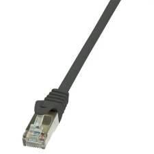 LogiLink Patch kábel Econline, Cat.6, F/UTP, fekete, 0,5 m kábel és adapter