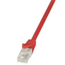  LogiLink Patch kábel Econline, Cat.6, U/UTP, piros, 0,25 m kábel és adapter