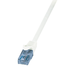 LogiLink Patch kábel Econline, Cat.6A, U/UTP, fehér, 2 m kábel és adapter