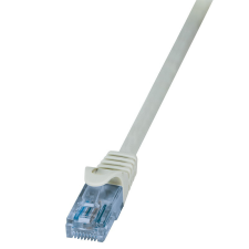 LogiLink Patch kábel Econline, Cat.6A, U/UTP, szürke, 10 m kábel és adapter