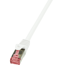 LogiLink Patch kábel PrimeLine, Cat.6, S/FTP, fehér, 0,25 m kábel és adapter