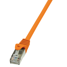 LogiLink Patch kábel PrimeLine, Cat.6, S/FTP, narancssárga, 0,25 m kábel és adapter
