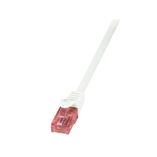 LogiLink Patch kábel PrimeLine, Cat.6, U/UTP, fehér, 0,25 m kábel és adapter