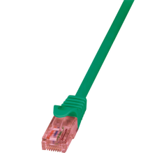 LogiLink patch kábel primeline, cat.6, u/utp, zöld, 3 m kábel és adapter