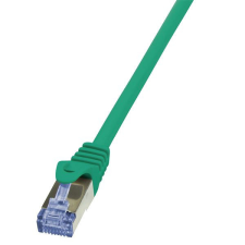LogiLink Patch kábel PrimeLine Cat.6A S/FTP 7,5m zöld (CQ3085S) kábel és adapter