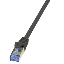 LogiLink Patch kábel PrimeLine, Cat.6A, S/FTP, fekete, 0,25 m kábel és adapter