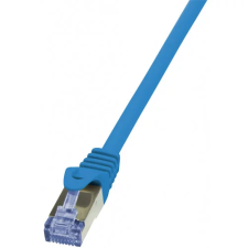 LogiLink Patch kábel PrimeLine, Cat.6A, S/FTP, kék, 0,25 m kábel és adapter