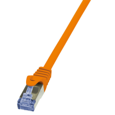 LogiLink Patch kábel PrimeLine, Cat.6A, S/FTP, narancssárga, 10 m kábel és adapter