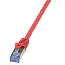 LogiLink Patch kábel PrimeLine, Cat.6A, S/FTP, piros, 10 m kábel és adapter