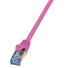LogiLink Patch kábel PrimeLine, Cat.6A, S/FTP, rózsaszín, 7,5 m kábel és adapter