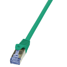 LogiLink Patch kábel PrimeLine, Cat.6A, S/FTP, zöld, 0,5 m kábel és adapter