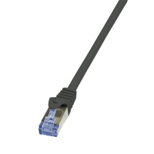 LogiLink Patch kábel PrimeLine, Cat.7 kábel, S/FTP, fekete, 1 m kábel és adapter