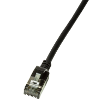 LogiLink Patch kábel SlimLine Ultraflex Cat.6A U/FTP 3m fekete (CQ9063S) (CQ9063S) kábel és adapter