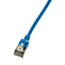 LogiLink Patch kábel SlimLine, Ultraflex, Cat.6A, U/FTP, kék, 5 m kábel és adapter