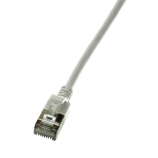 LogiLink Patch kábel SlimLine, Ultraflex, Cat.6A, U/FTP, szürke, 1 m kábel és adapter