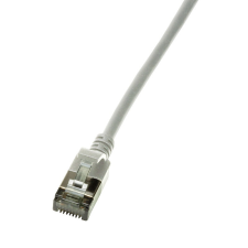 LogiLink Patch kábel SlimLine, Ultraflex, Cat.6A, U/FTP, szürke, 5 m kábel és adapter