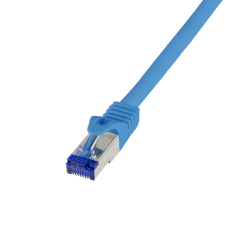 LogiLink patch kábel ultraflex, cat.6a, s/ftp, kék, 7,5 m kábel és adapter