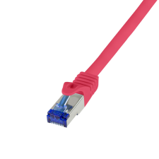 LogiLink Patch kábel Ultraflex, Cat.6A, S/FTP, piros, 1 m - C6A034S kábel és adapter