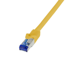 LogiLink Patch kábel Ultraflex, Cat.6A, S/FTP, sárga, 5 m kábel és adapter