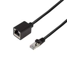 LogiLink Patch kábelhosszabbító prémium, Cat.6A, S/FTP, fekete, 10 m kábel és adapter