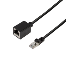 LogiLink Patch kábelhosszabbító prémium, Cat.6A, S/FTP, fekete, 5 m kábel és adapter