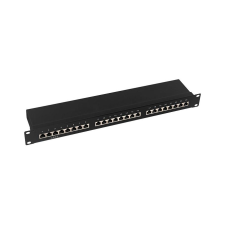 LogiLink Patchpanel 19" Einbau Kat.6 STP 24 Port, schwarz (NP0055) asztali számítógép kellék