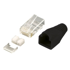  LogiLink RJ45 csatlakozódugasz, árnyékolt Cat6 fekete 100db egyéb hálózati eszköz
