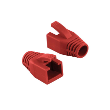 LogiLink RJ45 feszültségmentesítő védőburkolat, 8 mm, piros, 50 db kábel és adapter