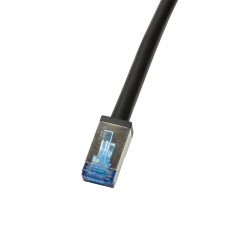 LogiLink S/FTP CAT6a Patch kábel 3m Fekete kábel és adapter