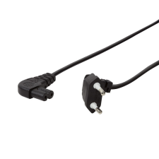 LogiLink Tápkábel, CEE 7/16 - IEC C7 (90 ), fekete, 0,75 m kábel és adapter