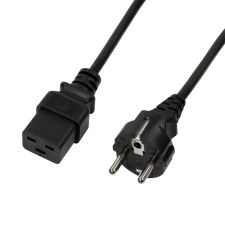 LogiLink Tápkábel, CEE 7/7 (90 ) az IEC C19 szerint, fekete, 3 m kábel és adapter