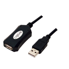 LogiLink UA0001A USB 2.0 hosszabbító kábel fekete 5m (UA0001A) kábel és adapter