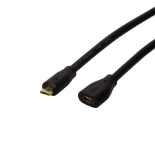 LogiLink usb 2.0 kábel, micro-usb/m - micro-usb/f, fekete, 2 m kábel és adapter