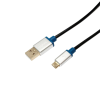LogiLink USB 2.0 kábel, USB-A/M - Micro-USB/M, alu, 1,5 m