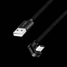  Logilink USB 2.0 Type-C kábel, C/M 180 fok - USB-A/M, alu, fekete, 1 m kábel és adapter