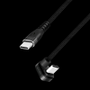 LogiLink USB 2.0 Type-C kábel, C/M 180 fok - USB-C/M, alu, fekete, 1 m