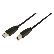 LogiLink USB 3.0 Csatlakozó kábel A-&gt;B 2x male 2.00 méter kábel és adapter
