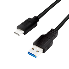 LogiLink USB 3.2 Gen1 Type-A apa - USB-C apa Adat- és töltőkábel 0.5m - Fekete kábel és adapter