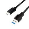 LogiLink USB 3.2 Gen1 Type-C kábel, C/M-USB-A/M, fekete, 0,15 m